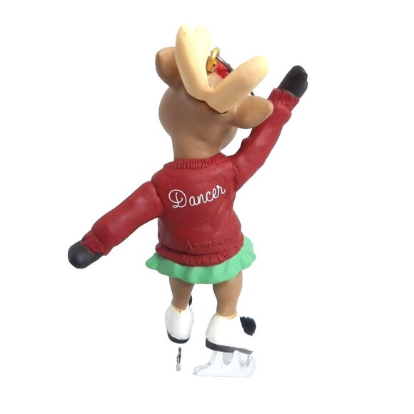Hallmark Keepsake Ornament Reindeer Champs Dancer 1987 Ice Skating Original Box - Picture 2 of 12